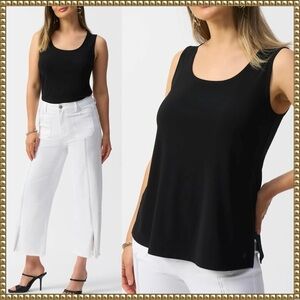 Joseph Ribkoff Black Scoop Neck Camisole Top Small